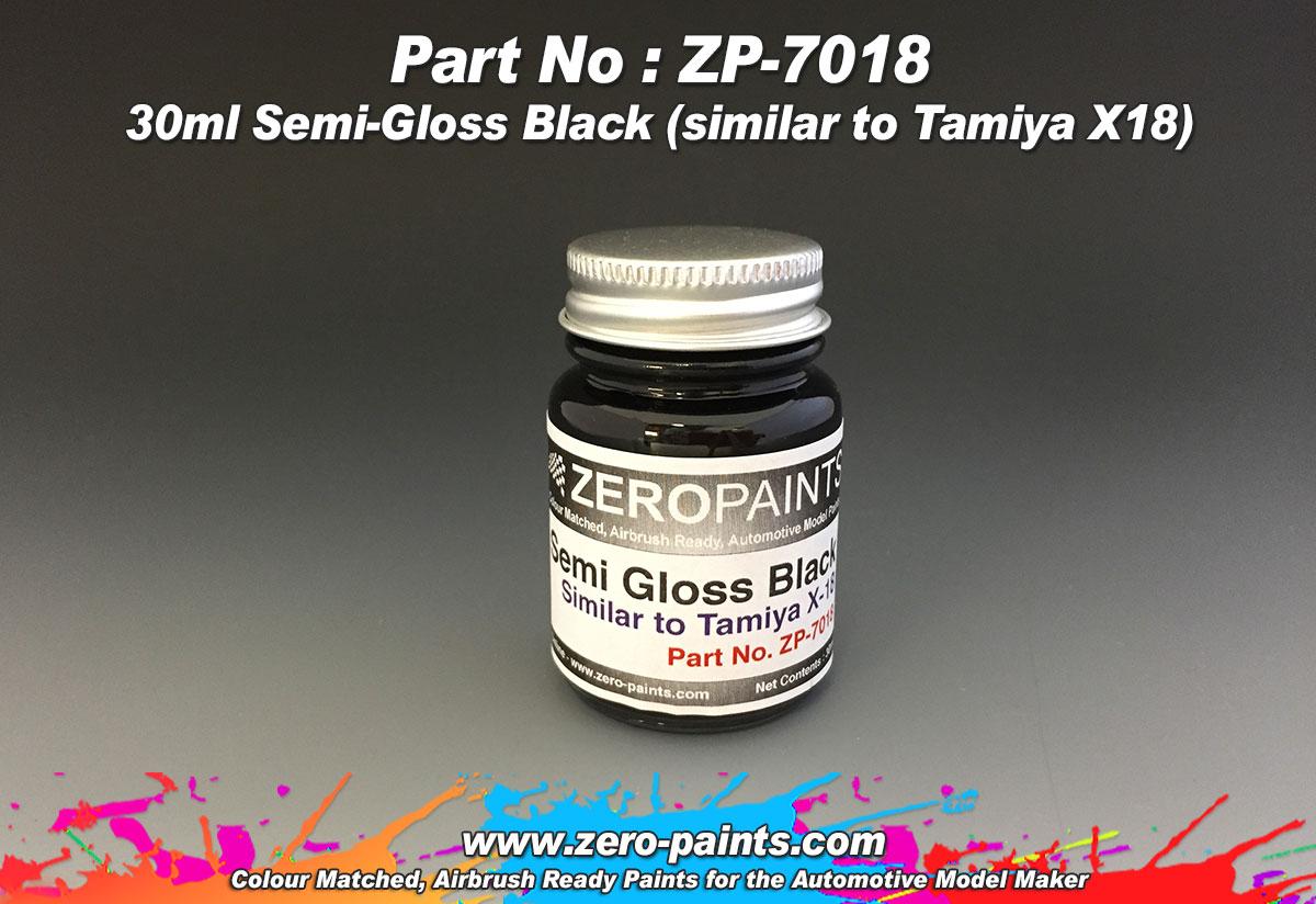 Tamiya Acrylic Model Paints: Semi-Gloss Black (X-18)